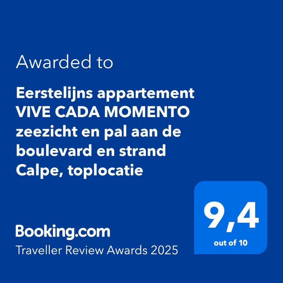 Eerstelijns Appartement Vive Cada Momento Zeezicht En Pal Aan De Boulevard En Strand Calpe, Toplocatie Kültér fotó